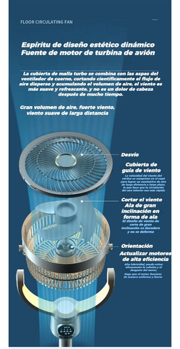 Ventilador De Piso O Mesa 2 En 1 Con Control Remoto, Tempori