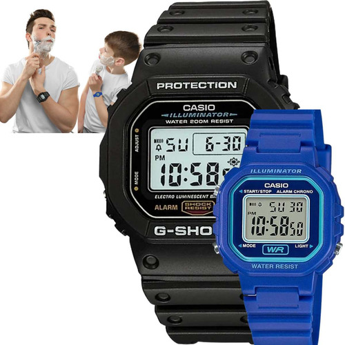 Relógio De Pulso Casio Presente Natal Elegante Feminino G-shock Dw-5600e Masculino Infantil Com Corpo Preto,  Digital, Para Masculino, Com Correia De Resina Cor, Luz Branco E Fivela Simples