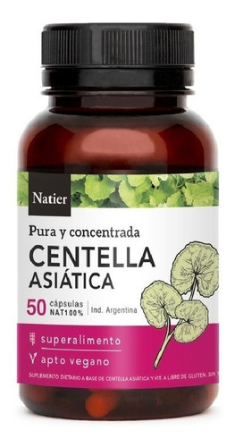 Centella Asiática Pura Y Concentrada Natier 50 Cápsulas