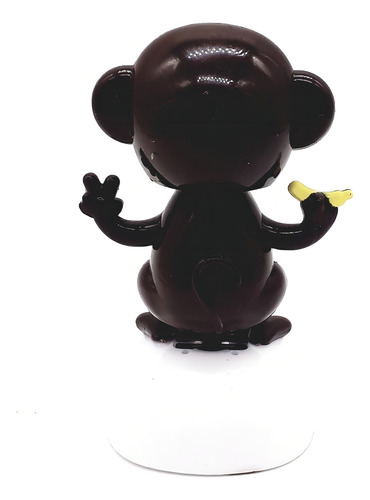 Solar Banana Monkey para panel de coche, muñeca solar de 10 cm