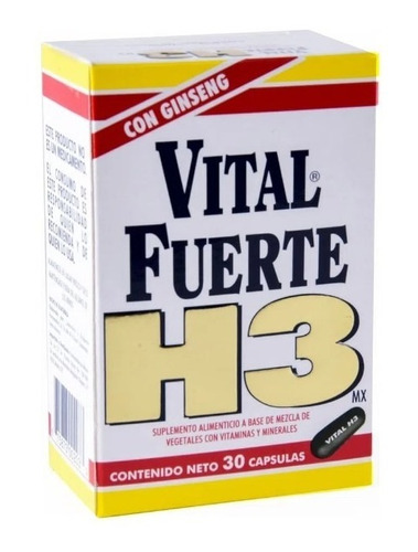 Vital Fuerte H3 Ginseng Vitaminas Y Minerales 30 Caps