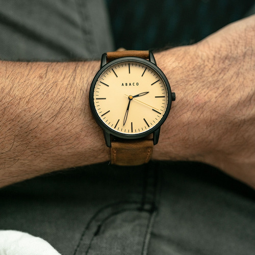 Imagen 4 de 6 de Reloj Ábaco - Original - Tesla Sepia + Mesh Negra