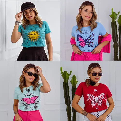 Camisas t hotsell shirt feminina