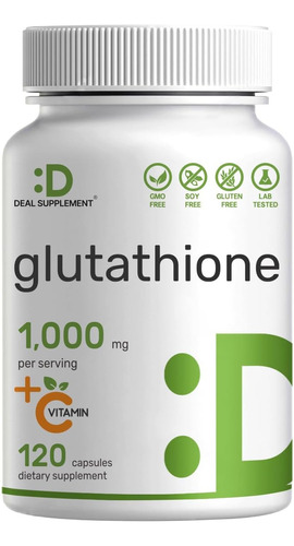 L Glutation Capsulas Glutathione 1000mg + Vitamina C Potente