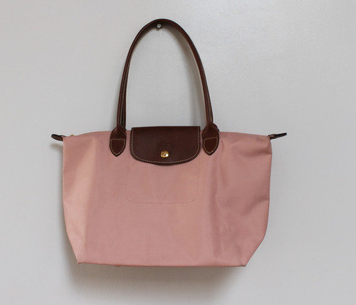 Cartera Longchamp Pliage Small Rosado Antiguo Usada.