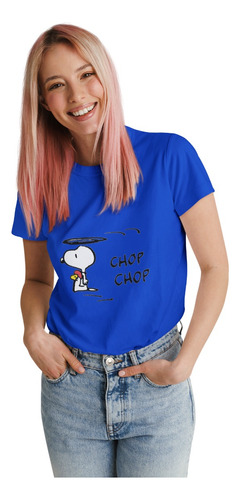 Polera Snoopy Charlie Brown Chop Algodon Estampado