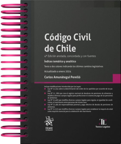 Codigo Civil De Chile 2024 (tirant Lo Blanch)