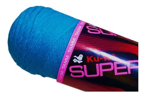 Estambre Ku-ku Super Tubo De 200 Gramos Color Turquesa