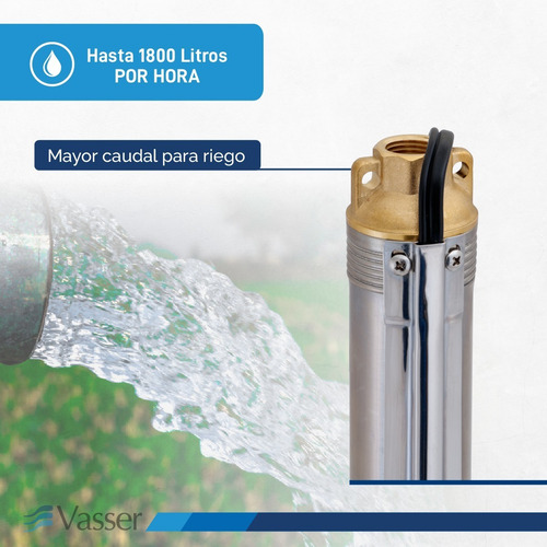 Bomba Sumergible Pozo Vasser De Motorarg 2 Bs2 Cable 0.24 H