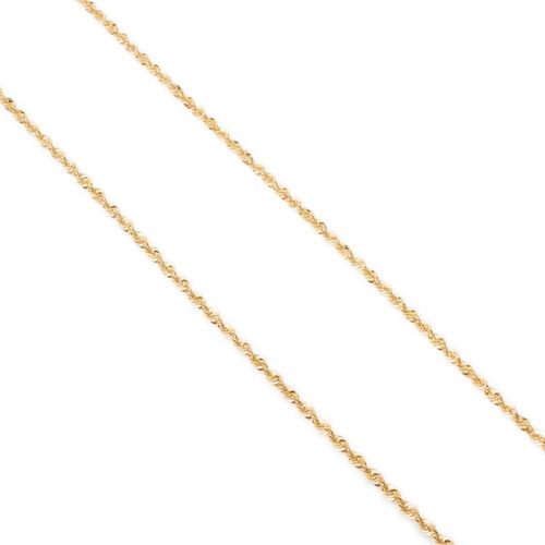Cadena Collar Torsal 2.5mm 45cm Oro Italiano Hueco 10k Color Dorado