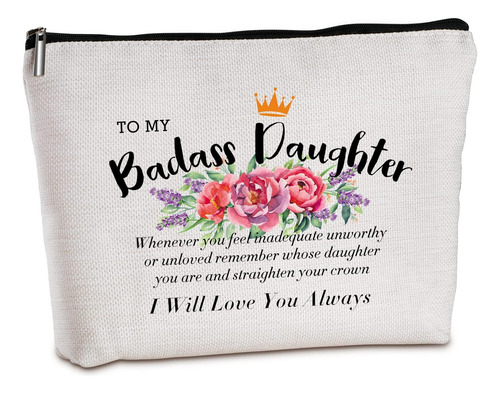 Daughter Birthday Gift From Mom Or Dad Zipper Travel Makeup 