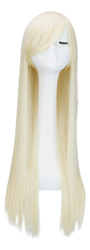 ** Pelucas Larga Y Liso Cabello Cosplay Con Flequillo