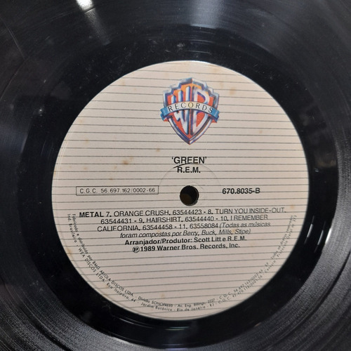 Imagem 5 de 8 de Vinil Lp Green R.e.m Com Encarte Excelente Estado
