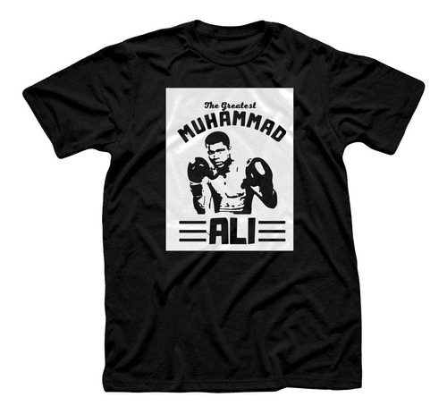 Remera Algodón Hombre Boxeo Retro Muhammad Ali Poster