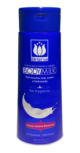 Crema Corporal Body Milk Pieles Extra Reseca 240ml