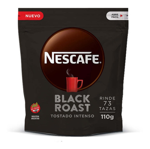 Cafe Nescafe Black Roast Instantaneo 110g Sin Azucar- Sin Ta