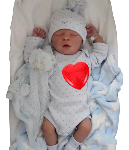 Bebé Reborn Original Cuerpo Algodón Con Latido De Corazón