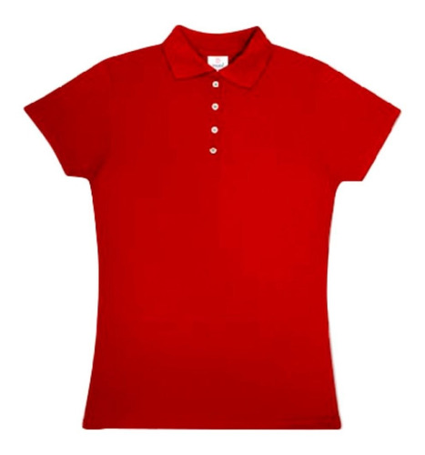 Playera Tipo Polo Dama Con Silueta . Uniformes Yazbek