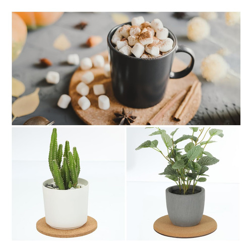 Patikil Posavasos De Corcho Para Plantas De 4 Pulgadas, 6 Pi
