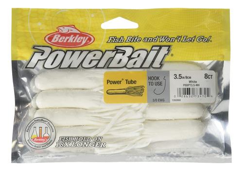 Cebo De Pesca Powerbait Tube, Blanco, 3 1/2  | 9cm