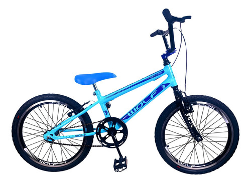 Bicicleta de playa Route Bike Retro Beach Masculina aro 20 1v freios V-Brakes cor azul-celeste
