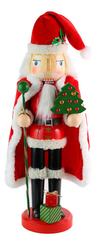 Cascanueces De Navidad Figura De Papá Noel Decoración 34 Cm