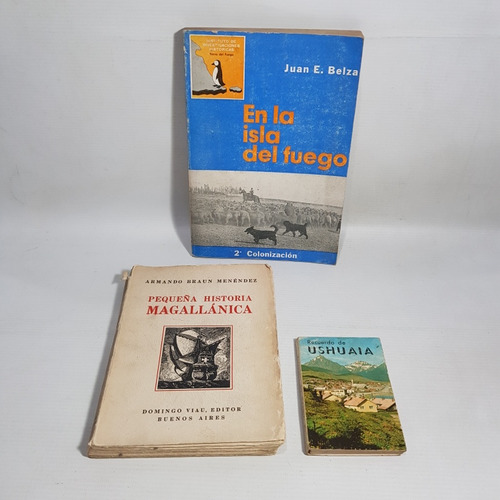 Antiguos Libros Ushuaia + Postales Lote X 3 Mag 61116