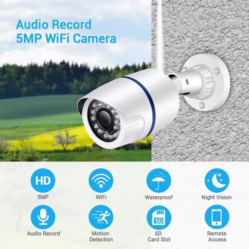 Videovigilancia Wifi Impermeable De 5 Mp Onvif 2.0 Xmeye