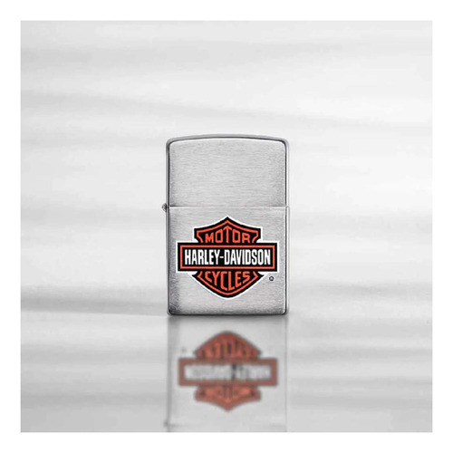 Encendedor Zippo Harley Davidson Logo Naranja Zp200hd.h252