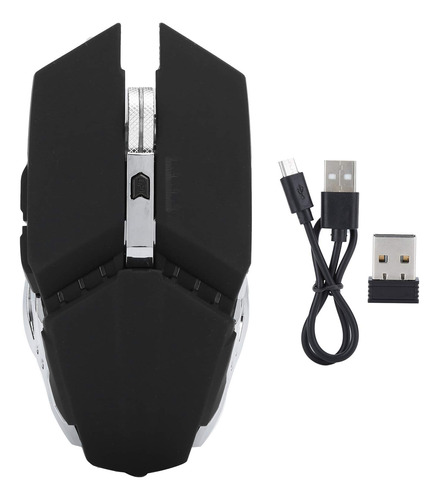 Raton Para Juego Led Inalambrico Optico Recargable Usb 6 Pc