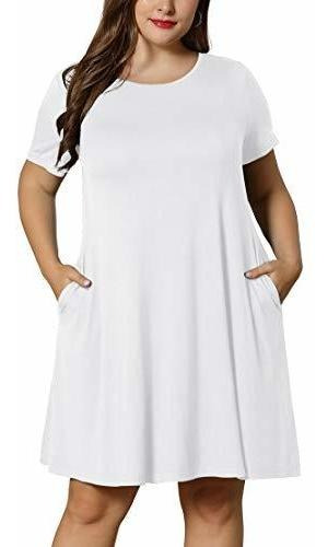 Longyuan Vestido De Camiseta Informal De Talla Grande Xl-6xl