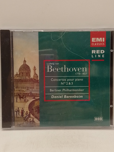 Beethoven Por Barenboim Concertos Pour Piano 2 & 3 Cd Nuevo