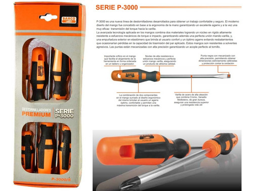 Imagen 5 de 12 de Kit Juego Destornilladores Bahco 5 Piezas Premium Ergonómico