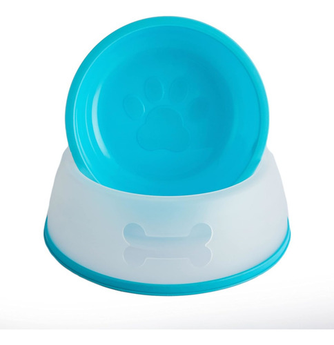 Plato Doble Para Mascotas - Azul - Pets & More