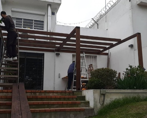 Pergola De Madera Con Techo Media Sombra Fabrica Y Colocamos