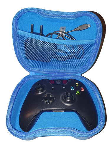 Case Controle Ps5 Ps4 Xbox Switch Pro Bolsa Estojo Com Alça Cor Azul