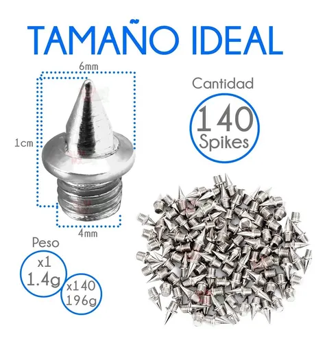 Set De 140 Tacos Para Calzado Atletismo Spikes 6mm Clavos –