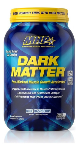 Dark Matter Mhp Post Entreno Creatina Carbs Eaa 20 Servicios Sabor Blue Raspberry