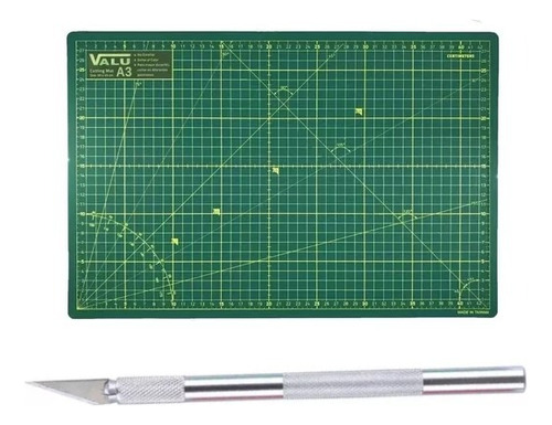 Cutter Bisturi De Precisión + Tabla De Corte A3 Valu