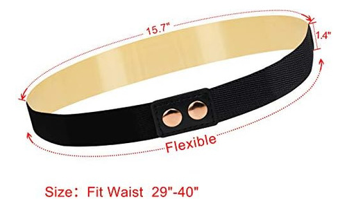 Cinturón Elástico De Metal Con Espejo Para Mujer, Cinturón M