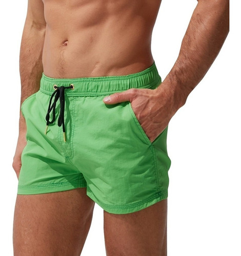 1 Bañador Para Hombre, Pantalones Cortos De Playa, Ajustados