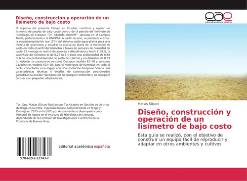Libro: Diseño, Construcción Y Operación Un Lisímetro B