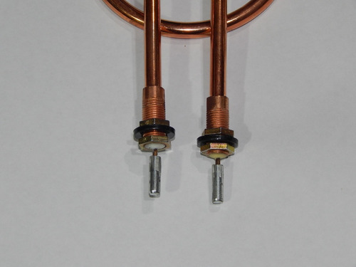 Imagen 3 de 8 de Resistencia Calefon Electrico Acero Cobreado Riñon Pulmon