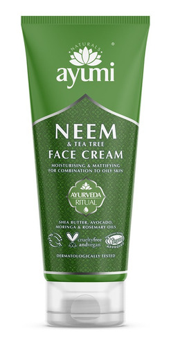 Crema Facial Con Árbol De Té Y Neem Ayurveda