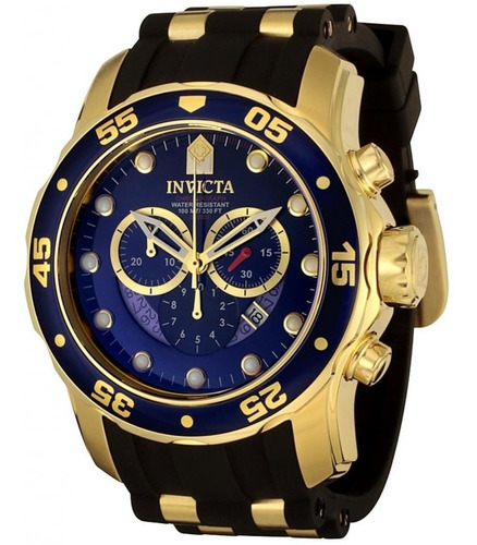 Relógio Invicta Scuba Diver 6983 Banhado Á Ouro 18k