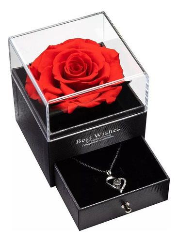 Fweaad Set Eternal Roses Para Mujer Con Collar I Love You