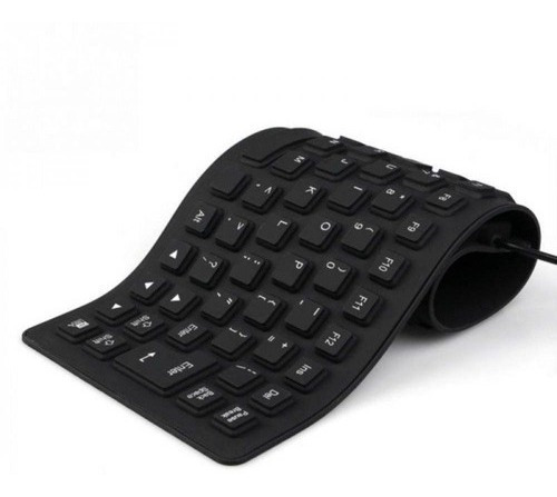 Teclado Flexível Silicone Usb Dobrável Notebook Pc Tablet