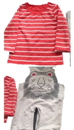Conjunto 2 Piezas León Bebé (jardinera + Polera)