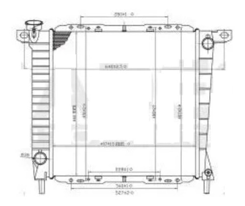 Radiador Ford Ranger 1991-1992-1993 V6 3.4/4.0 Lt Estandar