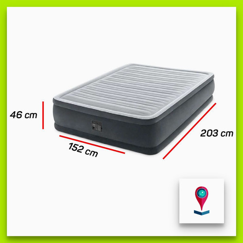 Imagen 4 de 5 de Intex 25056/2 Colchon Inflable Electrico Dura-beam 2 Plazas